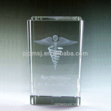 Hot sale souvenir glass blocks/cubes gift 3d laser engraved crystal